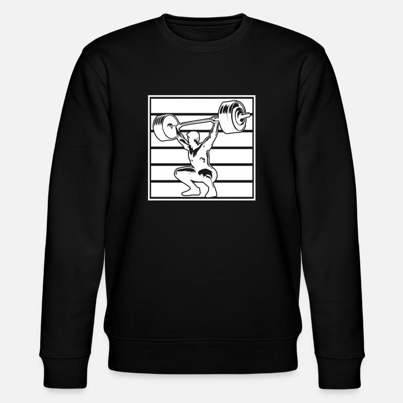 Powerlifting Bodybuilder Weightlifter Gym - Stanley/Stella CHANGER Unisex Organic Sweatshirt - black