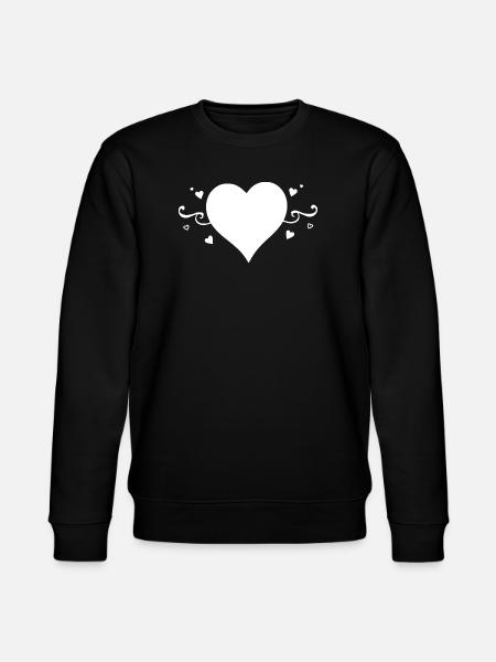 Cadeau de la Saint-Valentin Heart White - Sweat bio CHANGER Stanley/Stella Unisexe - noir