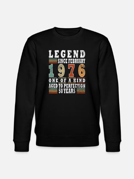 Février 1976 Jubilé 1976 Légendes Février - Sweat bio CHANGER Stanley/Stella Unisexe - noir