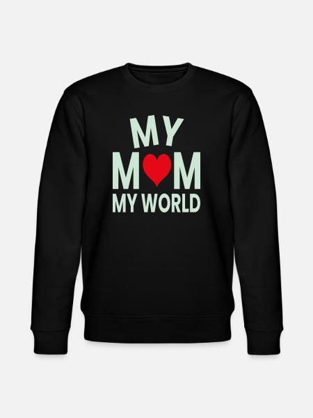 Meine Mutter Mein Weltherz - Stanley/Stella Unisex Bio-Sweatshirt CHANGER - Schwarz