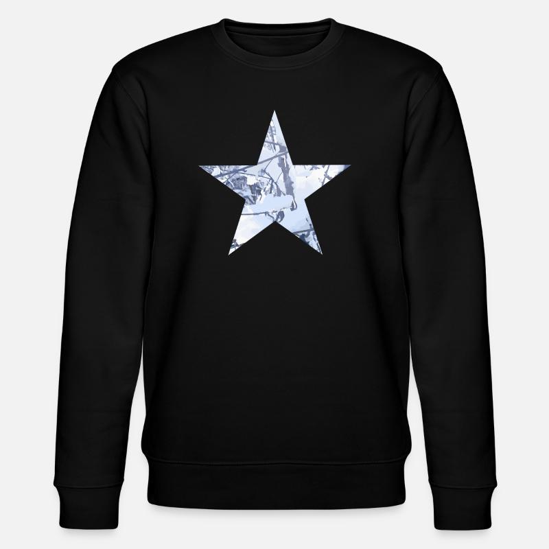 Stern Winter Schnee Digital Art - Stanley/Stella Unisex Bio-Sweatshirt CHANGER  - Schwarz