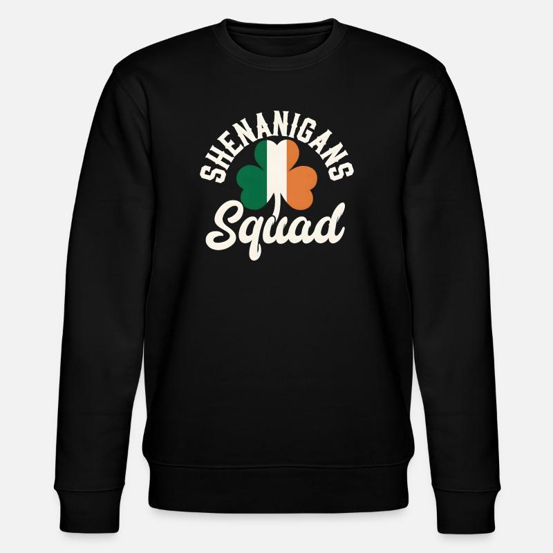 Irish Shenanigans Squad Shamrock Design - Stanley/Stella Unisex Bio-Sweatshirt CHANGER  - Schwarz