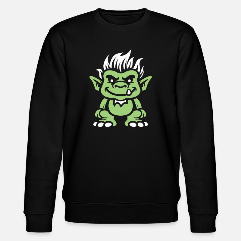 Troll - Stanley/Stella Unisex Bio-Sweatshirt CHANGER  - Schwarz