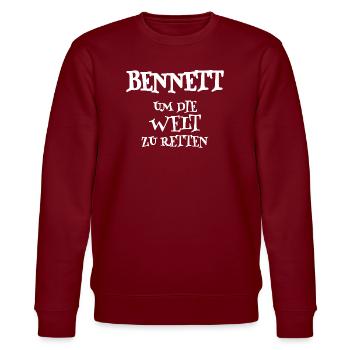 Retter Bennett - Stanley/Stella Unisex Bio-Sweatshirt CHANGER  - Burgunderrot - Vorne - Nik (191cm) & Marisol (170cm)
