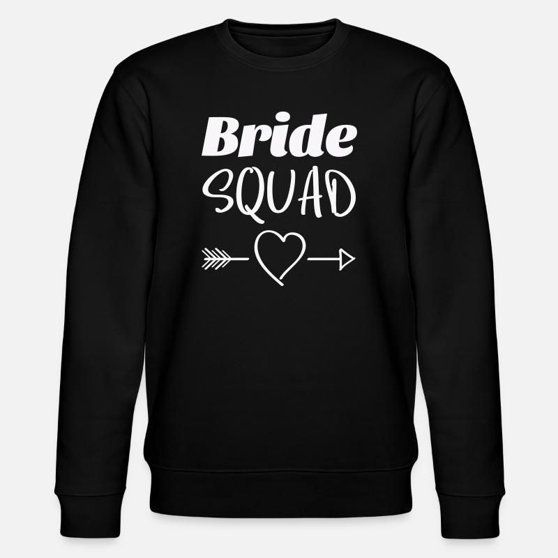 Bridal Squad Heart Arrow - Stanley/Stella CHANGER Unisex Organic Sweatshirt - black