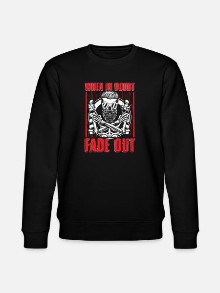 Skull Fade Out Graphic - Stanley/Stella CHANGER Unisex Organic Sweatshirt - black