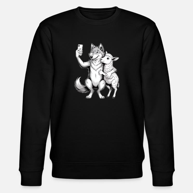 Wolf and Sheep - Stanley/Stella CHANGER Unisex Organic Sweatshirt - black