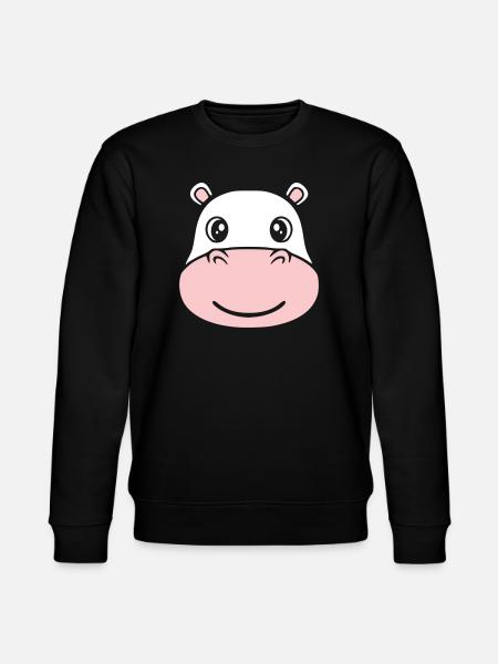 Hippopotamus Head Face Mask Smile - Stanley/Stella CHANGER Unisex Organic Sweatshirt - black