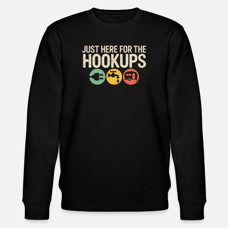 Hookups Trio: Wohnmobil-Camping-Ikonen - Stanley/Stella Unisex Bio-Sweatshirt CHANGER  - Schwarz