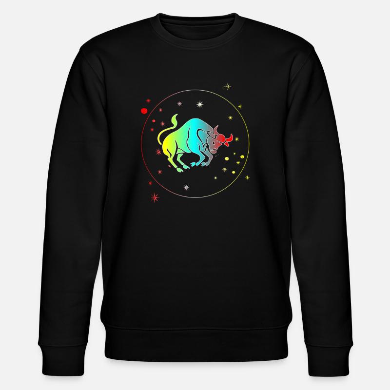 Stier-Astrologie-Horoskop-Sternzeichen - Stanley/Stella Unisex Bio-Sweatshirt CHANGER  - Schwarz
