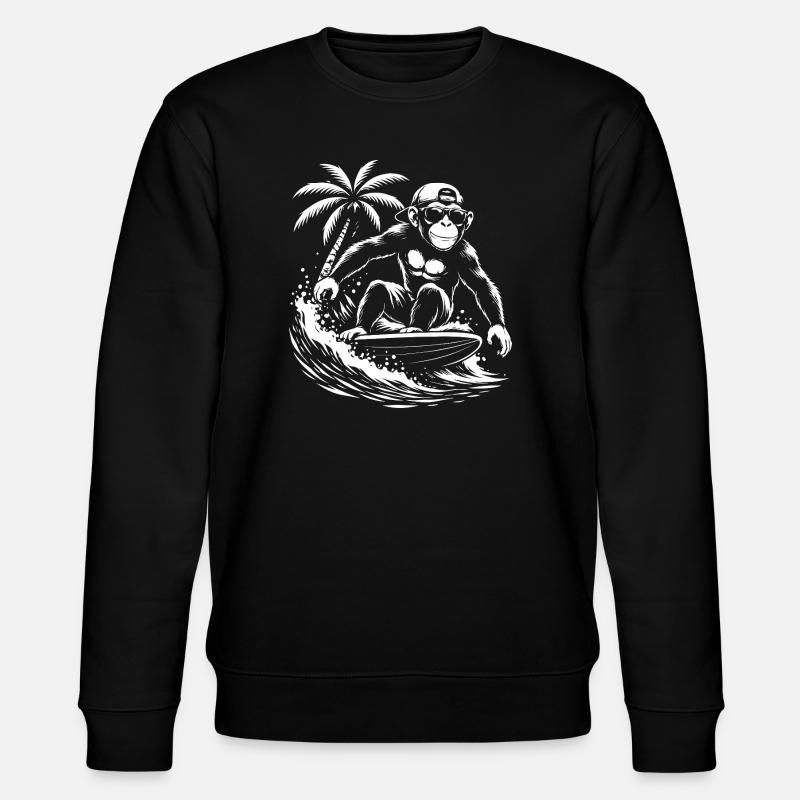 Ambiance Surfing Monkey Beach - Sweat bio CHANGER Stanley/Stella Unisexe - noir