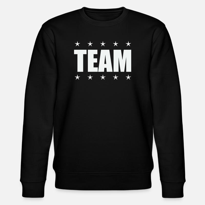 Team mit Sternen - Stanley/Stella Unisex Bio-Sweatshirt CHANGER  - Schwarz