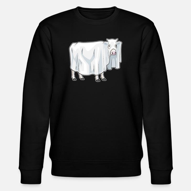 Cow Halloween Ghost - Stanley/Stella CHANGER Unisex Organic Sweatshirt - black