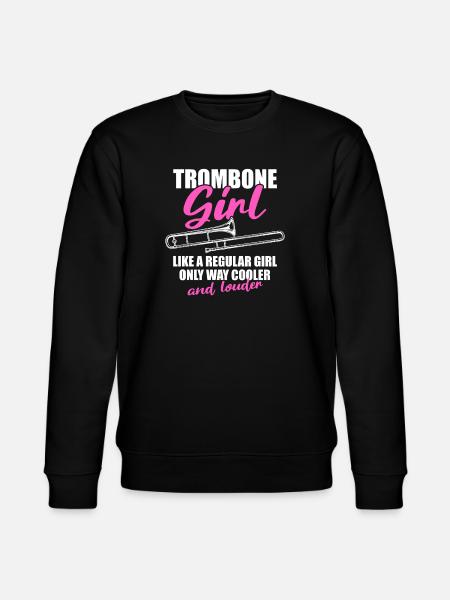 Trombone Girl Trombone Player Trombonist - Stanley/Stella CHANGER Unisex Organic Sweatshirt - black