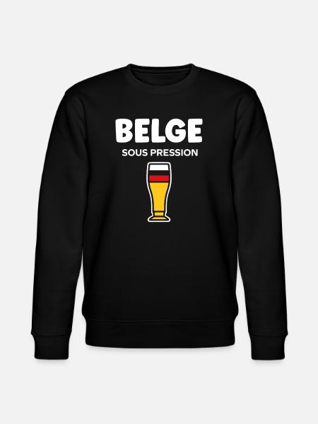 Belgian Pressure Glass Beer - Stanley/Stella CHANGER Unisex Organic Sweatshirt - black