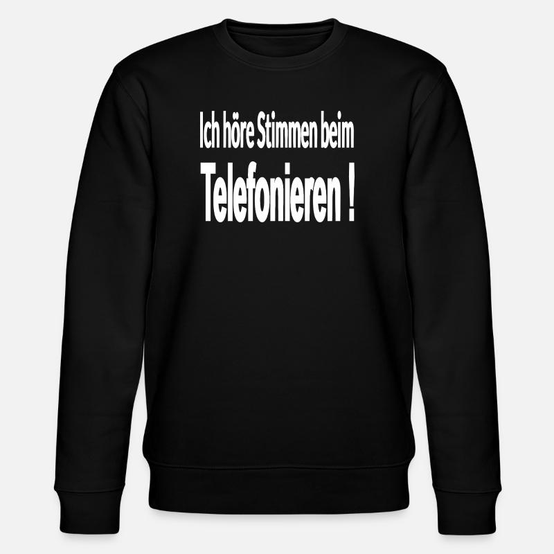 Telefonieren - Stanley/Stella Unisex Bio-Sweatshirt CHANGER - Schwarz