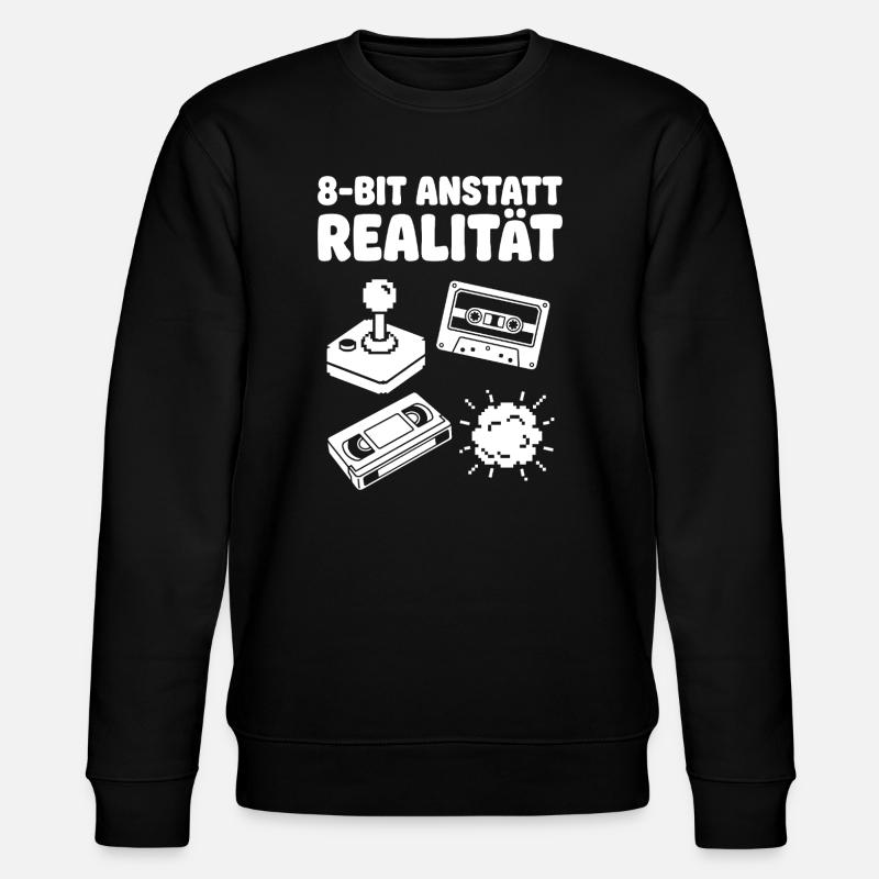 8-Bit Realität Retro Arcade - Stanley/Stella Unisex Bio-Sweatshirt CHANGER  - Schwarz
