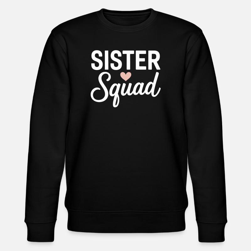 Sister Squad Herz Motiv - Stanley/Stella Unisex Bio-Sweatshirt CHANGER  - Schwarz