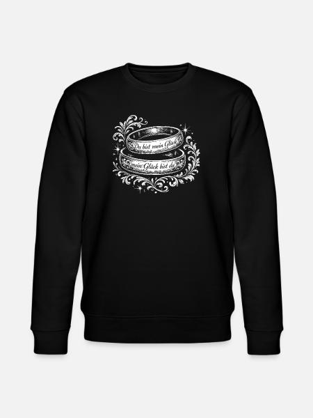 Two rings with floral embellishments - Stanley/Stella CHANGER Unisex Organic Sweatshirt - black
