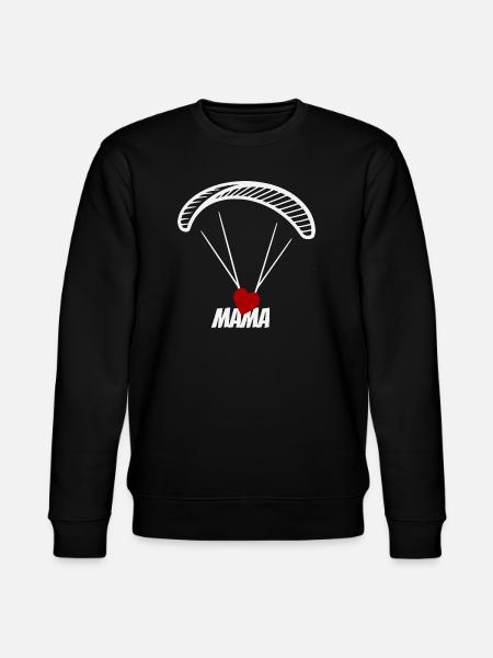 Paragliding Mama mit Herz - Stanley/Stella Unisex Bio-Sweatshirt CHANGER  - Schwarz