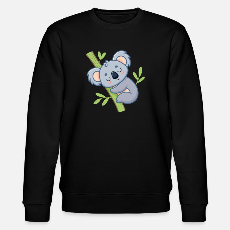 Soft Branch Sleeper Koala - Stanley/Stella CHANGER Unisex Organic Sweatshirt - black