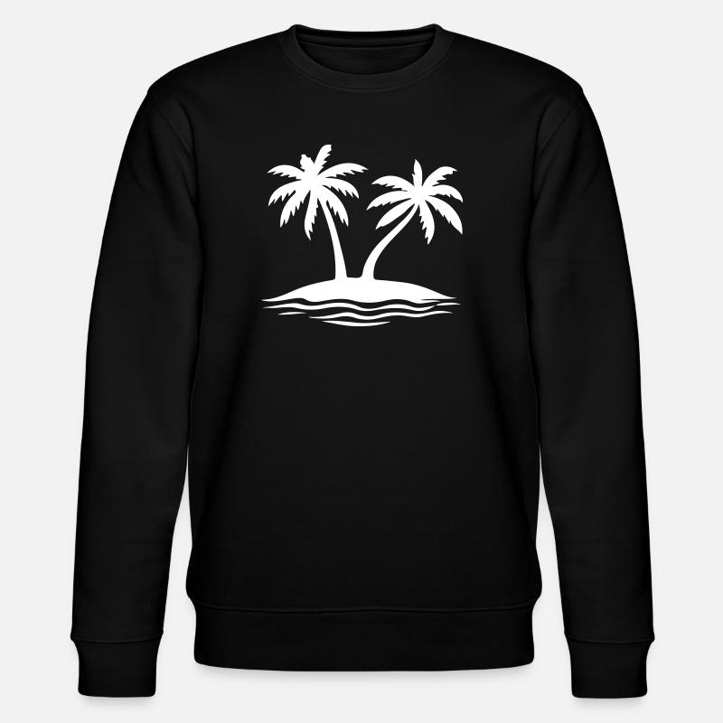 Palmen Strand Insel - Stanley/Stella Unisex Bio-Sweatshirt CHANGER  - Schwarz