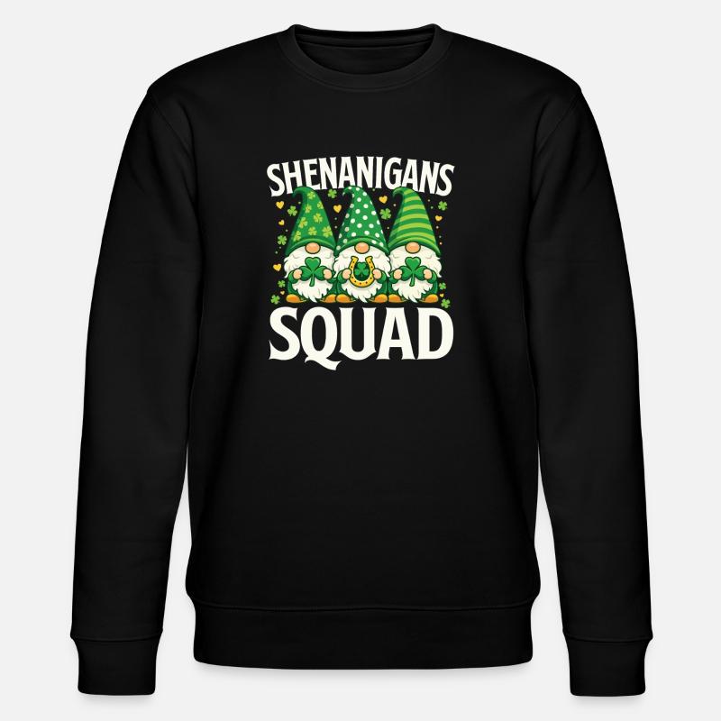 Shenanigans Squad St Patrick’s Irish - Stanley/Stella CHANGER Unisex Organic Sweatshirt - black