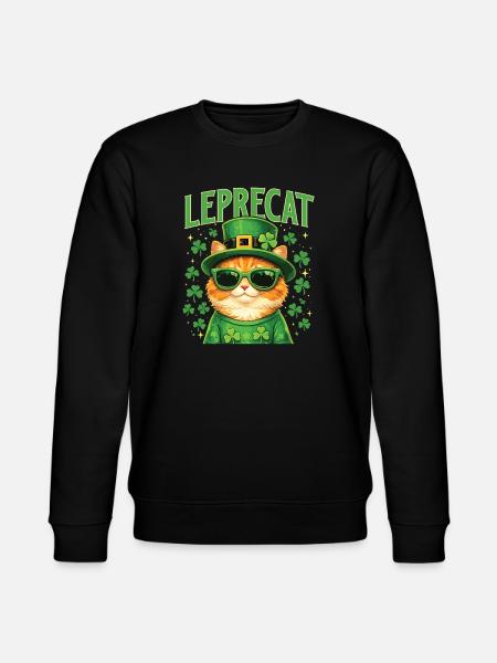 Leprecat St Patrick’s Irish Lucky Cat - Sweat bio CHANGER Stanley/Stella Unisexe - noir