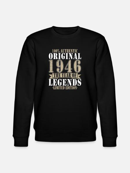 Born in 1946 Birthday - Stanley/Stella CHANGER Unisex Organic Sweatshirt - black