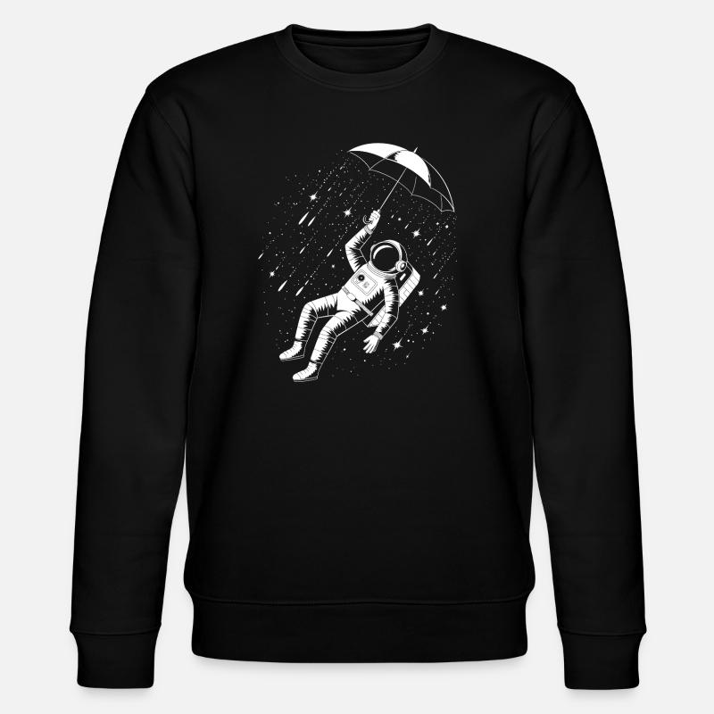 Astronaut Umbrella Space Rain - Stanley/Stella Unisex Bio-Sweatshirt CHANGER  - Schwarz