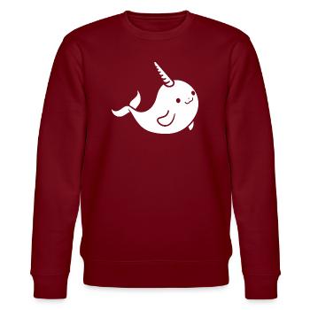 Narwal - Stanley/Stella Unisex Bio-Sweatshirt CHANGER  - Burgunderrot - Vorne - Nik (191cm) & Marisol (170cm)
