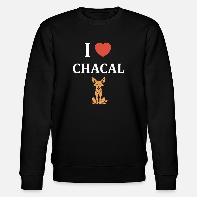 Schakal - Stanley/Stella Unisex Bio-Sweatshirt CHANGER  - Schwarz