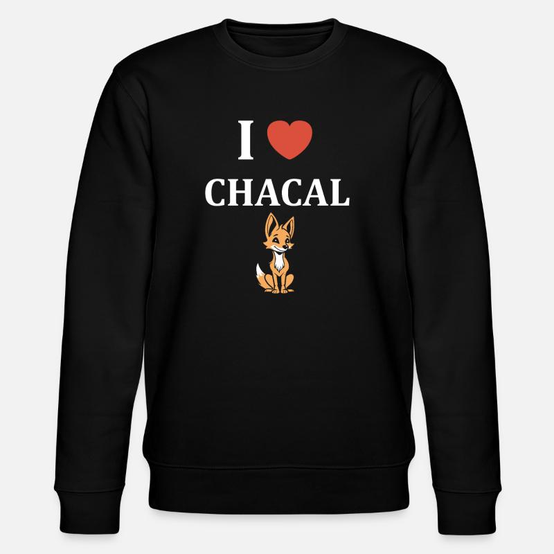 Schakal - Stanley/Stella Unisex Bio-Sweatshirt CHANGER  - Schwarz