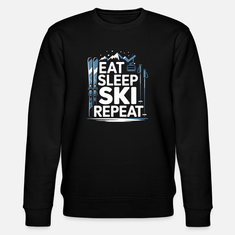 Manger, dormir, skier, répéter - Sweat bio CHANGER Stanley/Stella Unisexe - noir