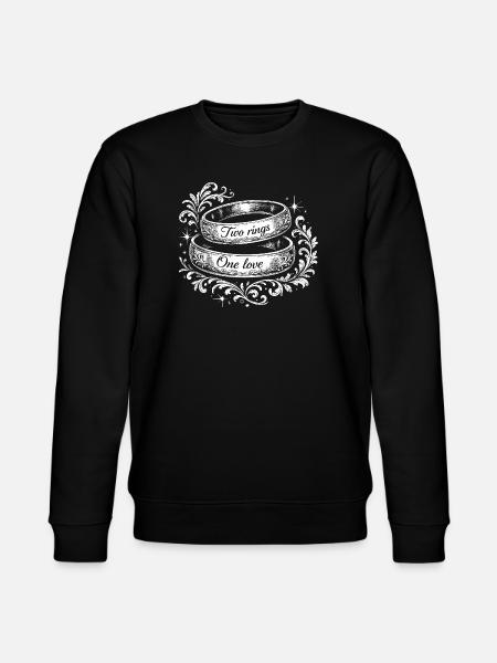 Zwei Ringe Eine Liebe - Stanley/Stella Unisex Bio-Sweatshirt CHANGER - Schwarz