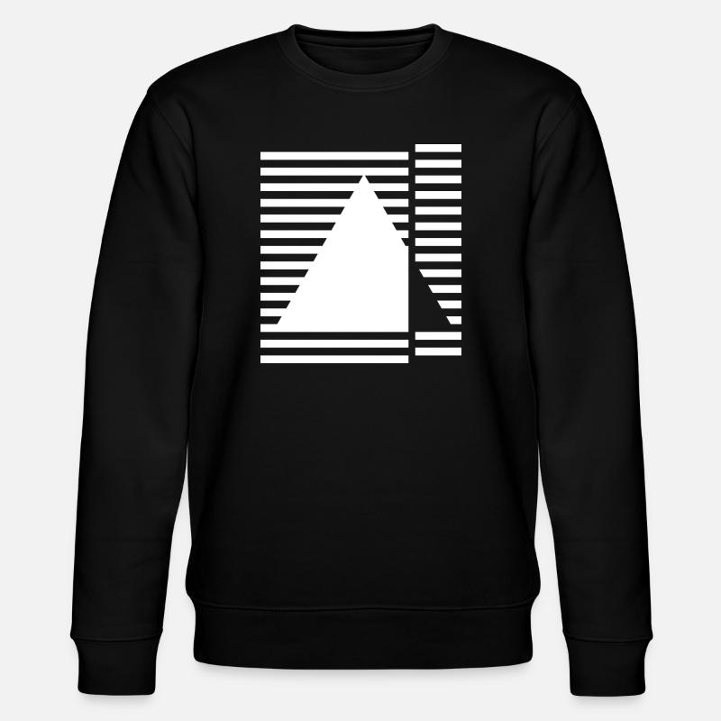 Geometric triangle Bauhaus inspired design - Stanley/Stella CHANGER Unisex Organic Sweatshirt - black