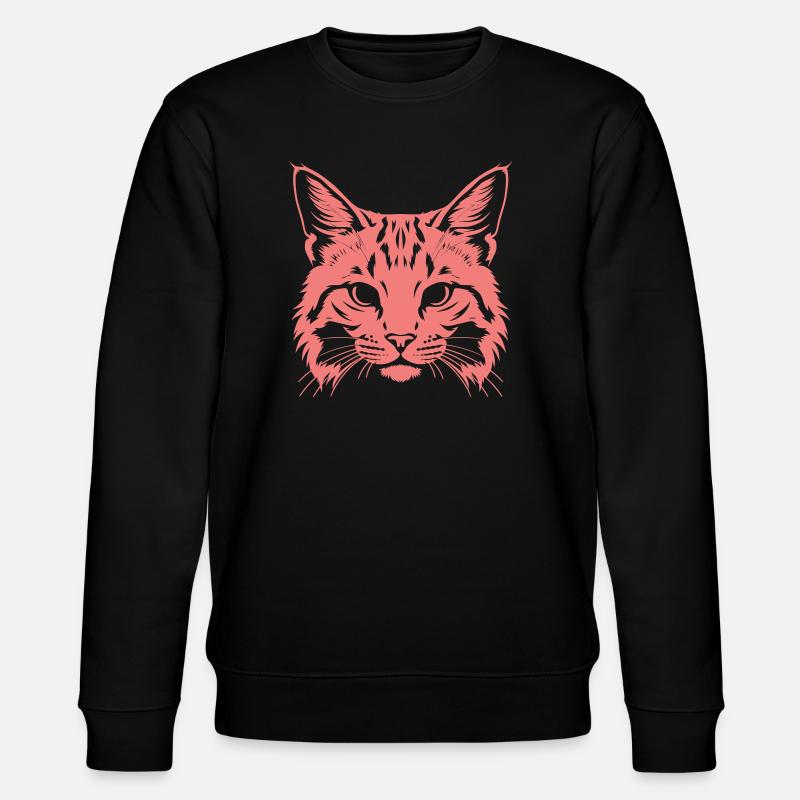 Silhouette de tête de chat - Sweat bio CHANGER Stanley/Stella Unisexe - noir