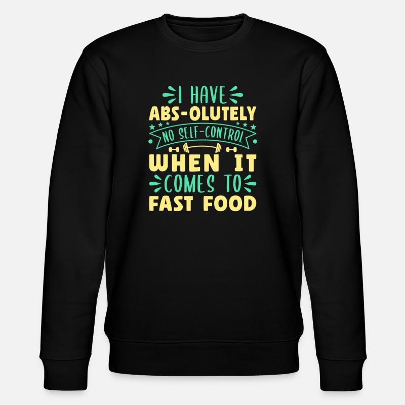 Fitness Fanatics ABS-Olutely No Self-Control - Stanley/Stella Unisex Bio-Sweatshirt CHANGER  - Schwarz