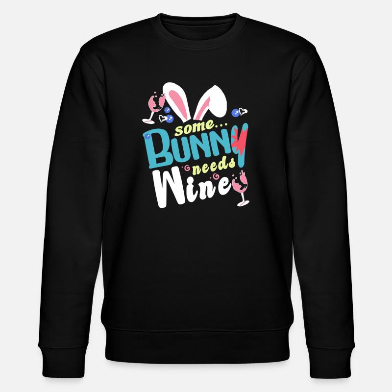 Some rabbit needs some wine - Stanley/Stella CHANGER Unisex Organic Sweatshirt - black