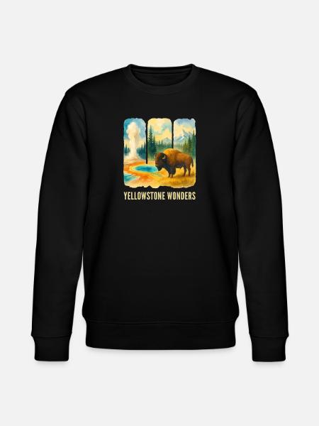Mountain Landscape with Volcano - Stanley/Stella CHANGER Unisex Organic Sweatshirt - black