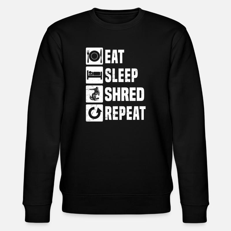 Clear snowboard message - Stanley/Stella CHANGER Unisex Organic Sweatshirt - black
