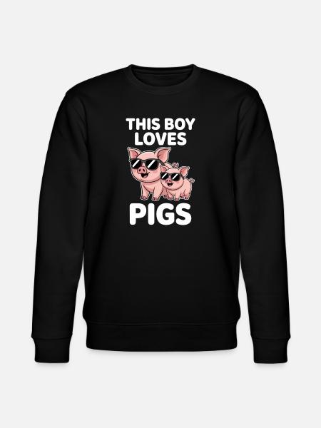 Pig Sayings Pig Funny Pigs Gift - Stanley/Stella CHANGER Unisex Organic Sweatshirt - black