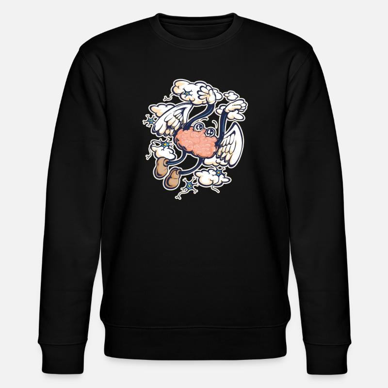 Ecstatic brain - Stanley/Stella CHANGER Unisex Organic Sweatshirt - black