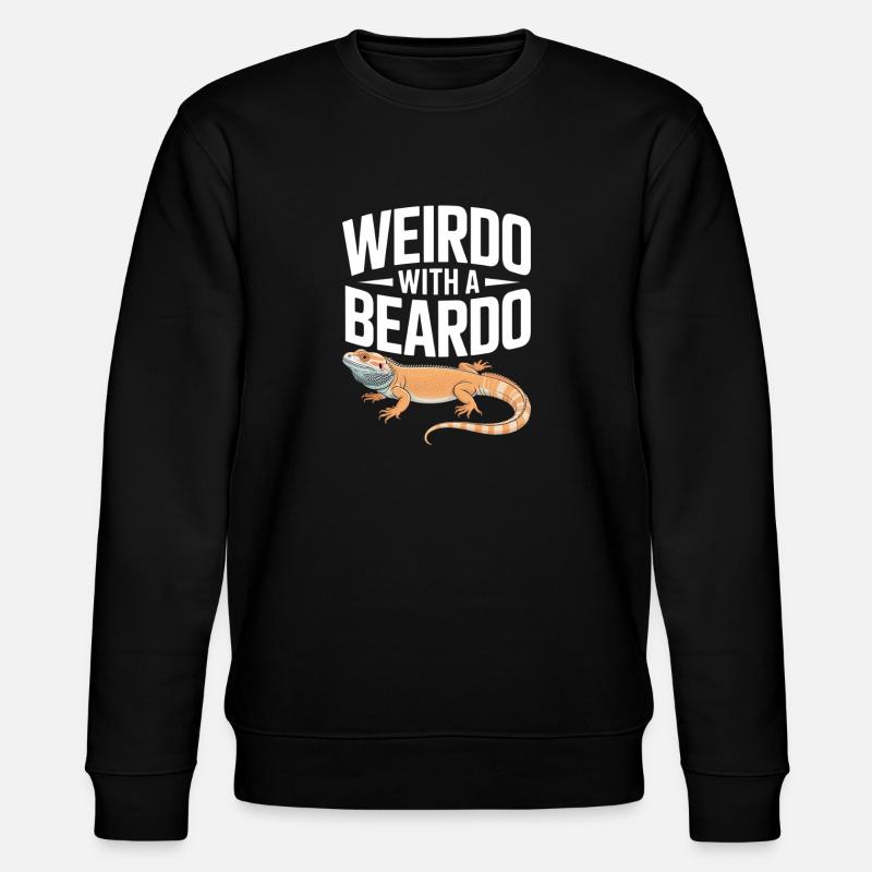 Weirdo with a Beardo - Stanley/Stella CHANGER Unisex Organic Sweatshirt - black