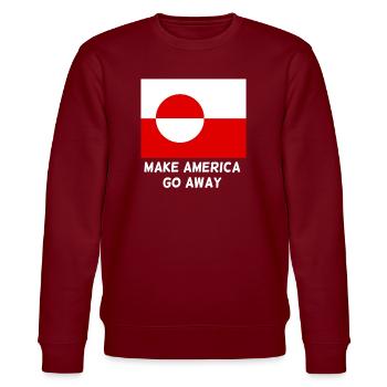 Greenland - Stanley/Stella CHANGER Unisex Organic Sweatshirt - burgundy - Front - Nik (191cm) & Marisol (170cm)