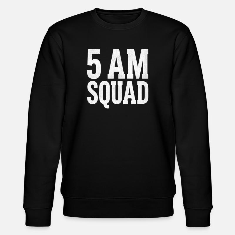 5AM SQUAD Morning Group - Stanley/Stella CHANGER Unisex Organic Sweatshirt - black