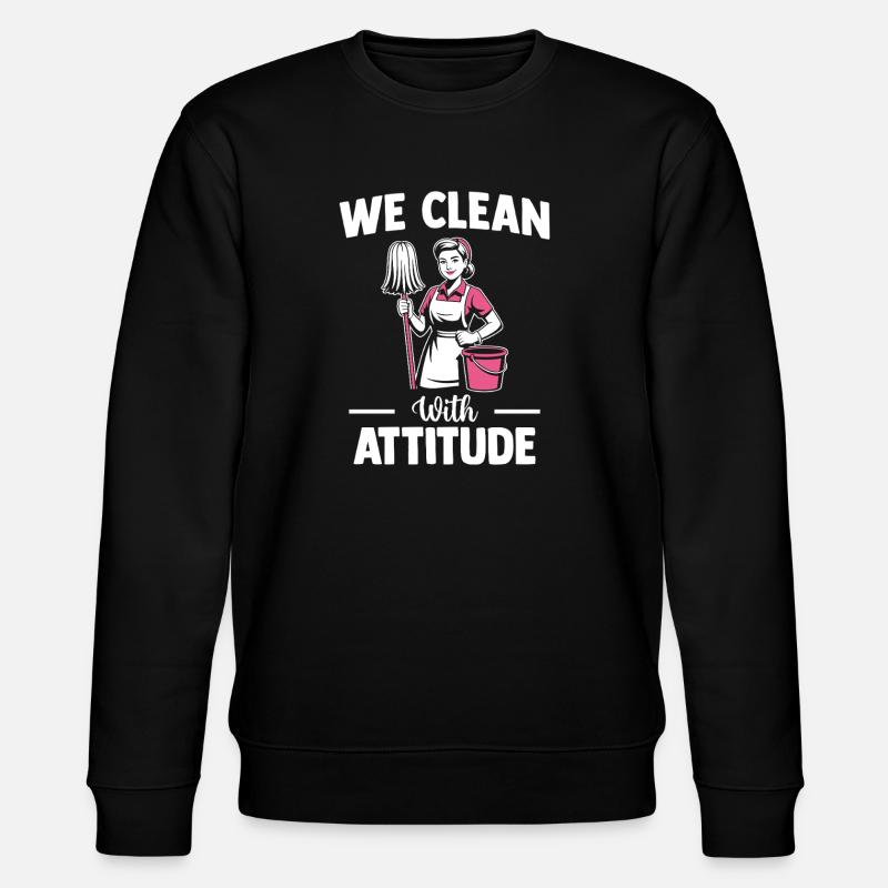 Motif de l’équipe de nettoyage - Sweat bio CHANGER Stanley/Stella Unisexe - noir