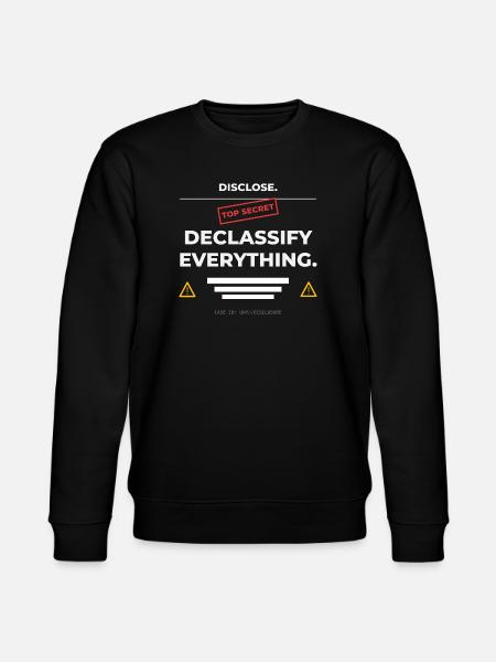 DISCLOSE. Declassify Everything – UAP - Stanley/Stella CHANGER Unisex Organic Sweatshirt - black