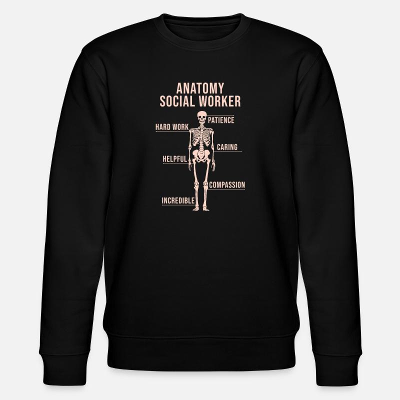Citation d’assistant social Anatomie Travail social - Sweat bio CHANGER Stanley/Stella Unisexe - noir