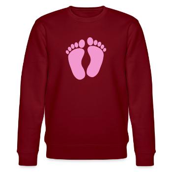 Pieds de bébé - Sweat bio CHANGER Stanley/Stella Unisexe - bordeaux - Devant - Nik (191cm) & Marisol (170cm)